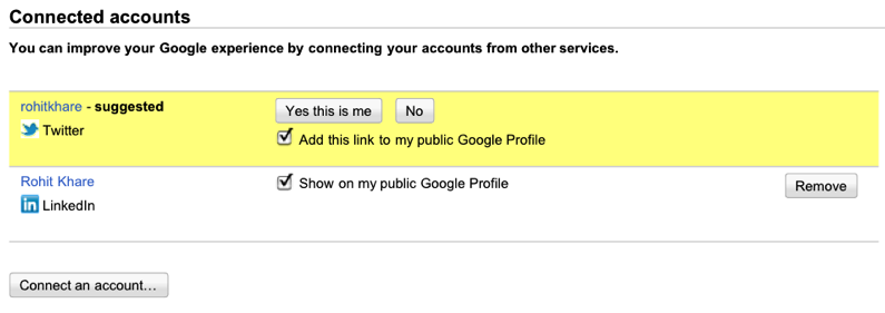 Accounts mit dem eigenen Google-Profil verknüpfen